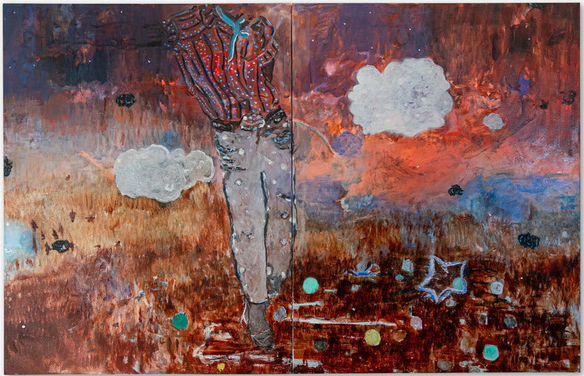 antony Valerian , NO TIP FOR THE BELL BOY, oil on canvas 2024