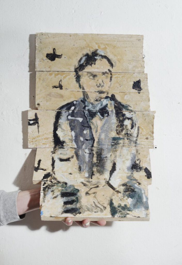 Antony Valerian, DES TEPPICH WARMES REICH 40x30cm , oil on wood