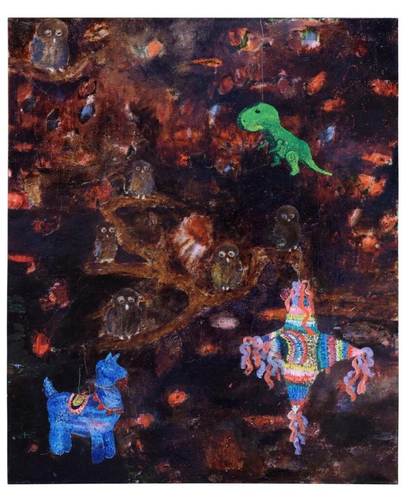 Antony Valerian , Pinata 2025 oil on canvas